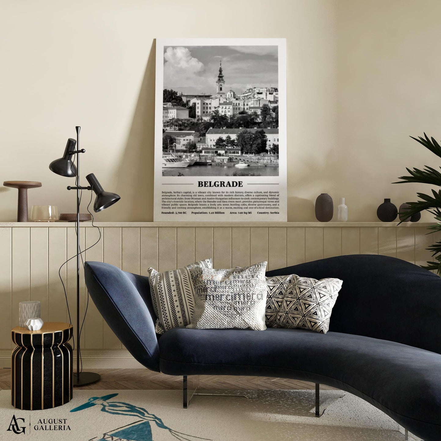 Belgrade Black & White City Print