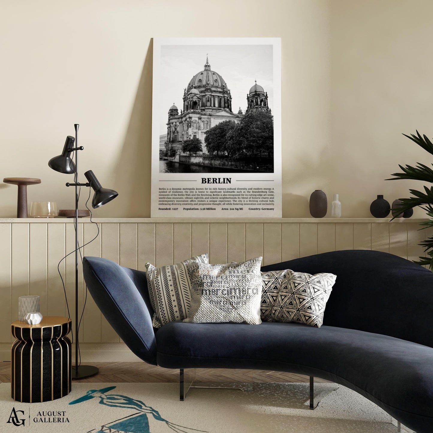 Berlin Black & White City Print