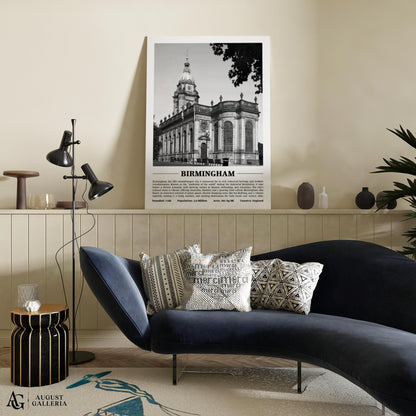 Birmingham Black & White City Print