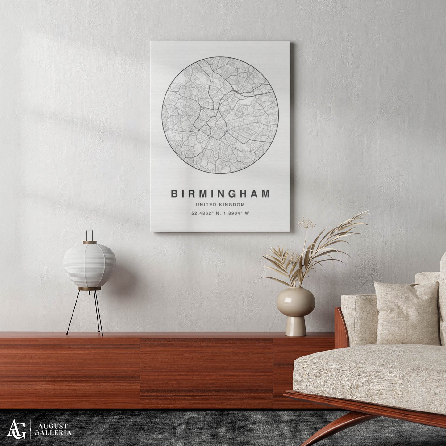 Birmingham Minimalist Map