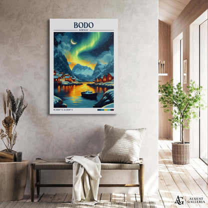 Bodo Norway Retro Travel Print