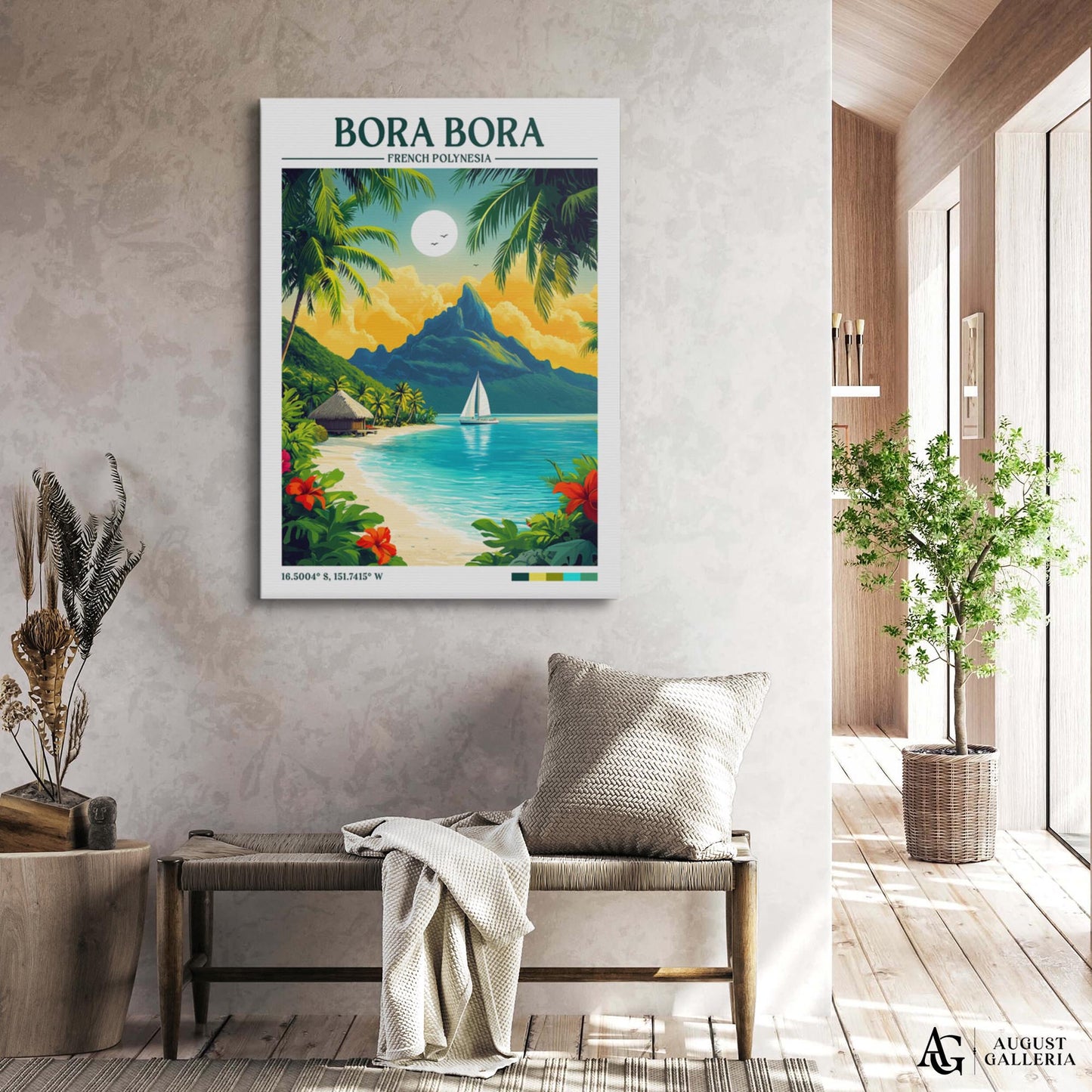 Bora Bora Retro Travel Print