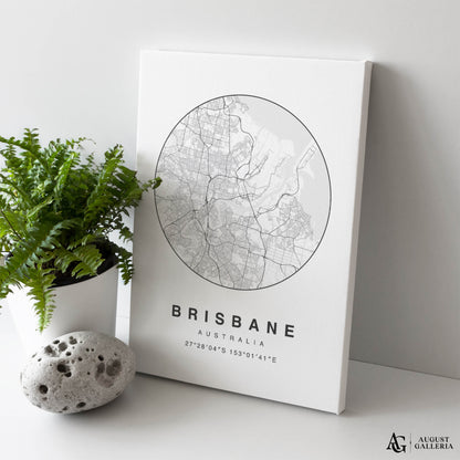 Brisbane Minimalist Map