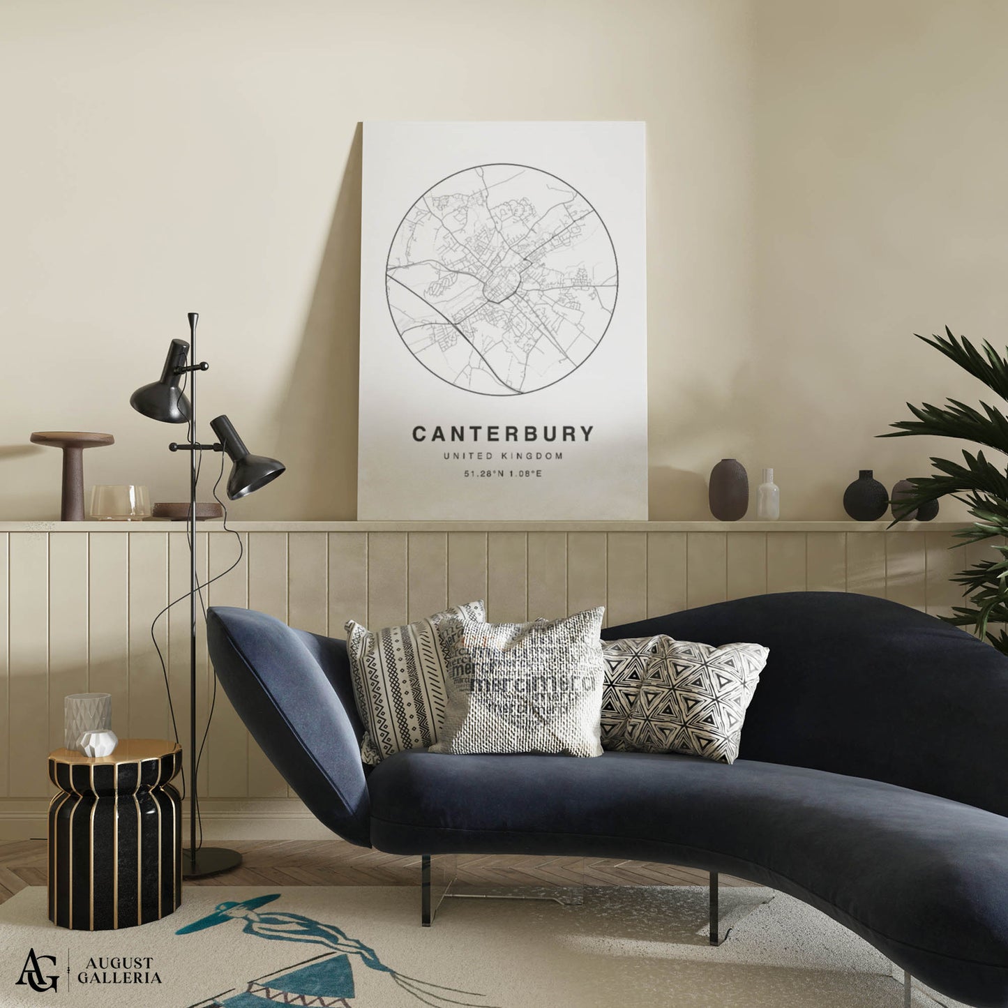 Canterbury Minimalist Map