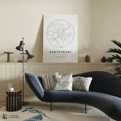 Canterbury Minimalist Map