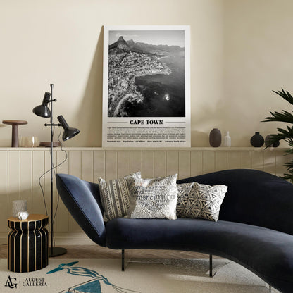 Cape Town Black & White City Print