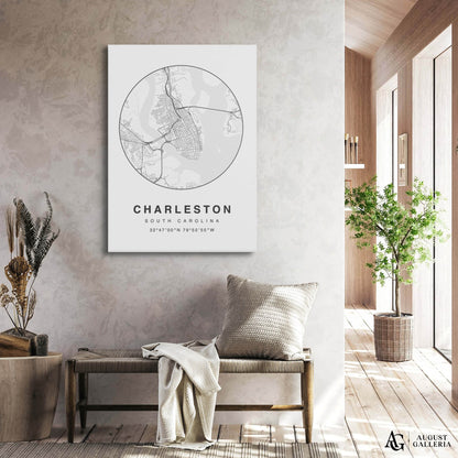 Charleston Minimalist Map