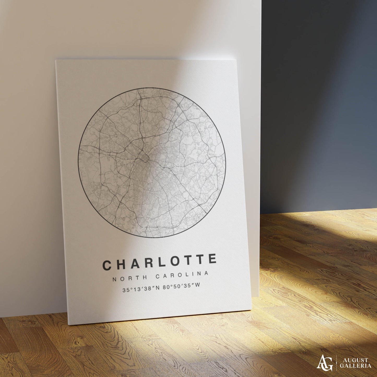 Charlotte Minimalist Map