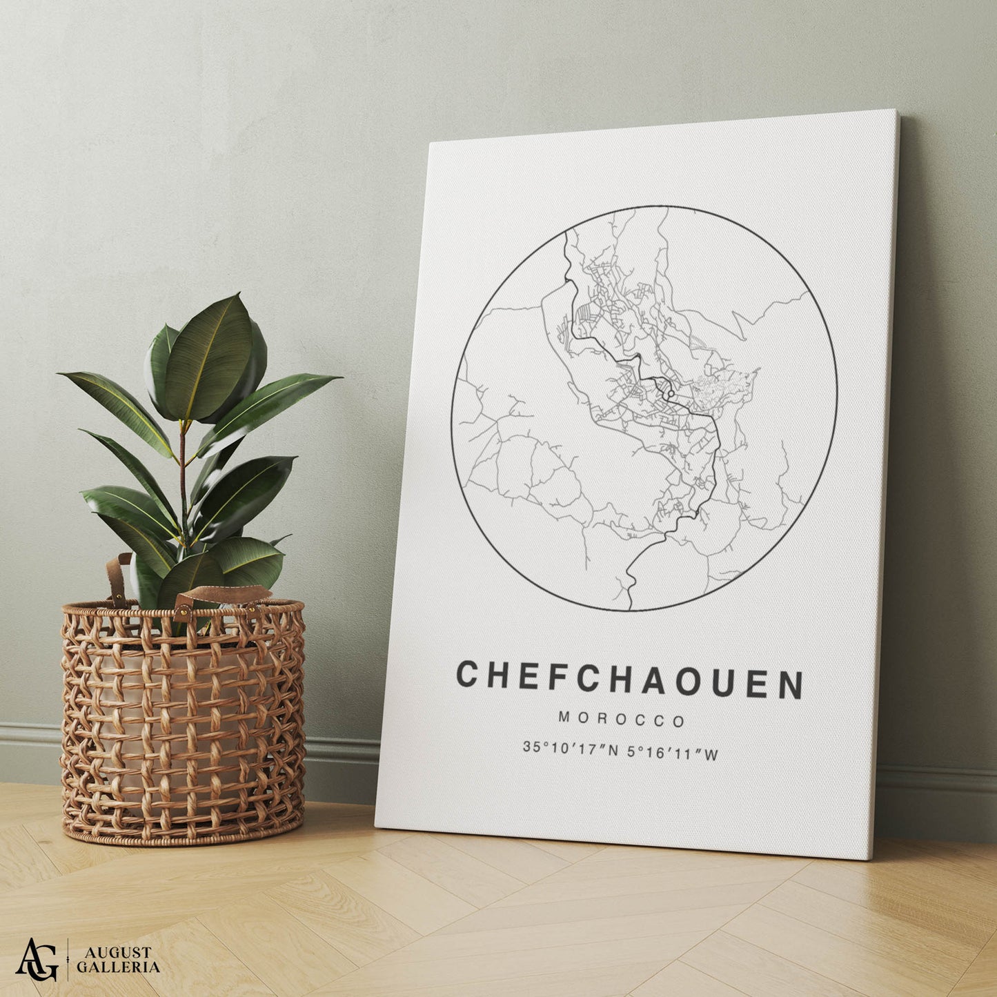 Chefchaouen Minimalist Map