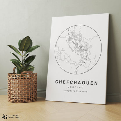 Chefchaouen Minimalist Map