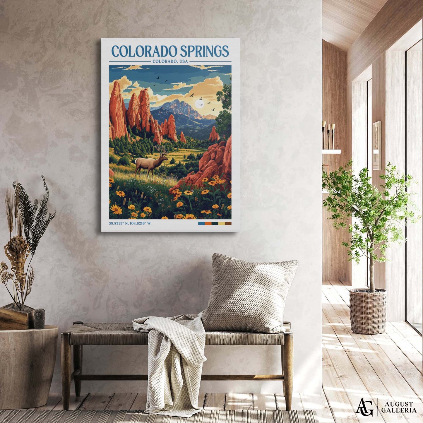 Colorado Springs Retro Travel Print