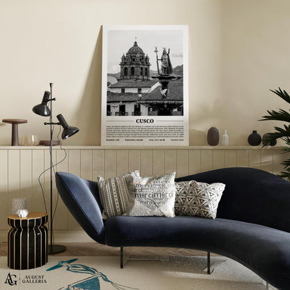 Cusco Black & White City Print