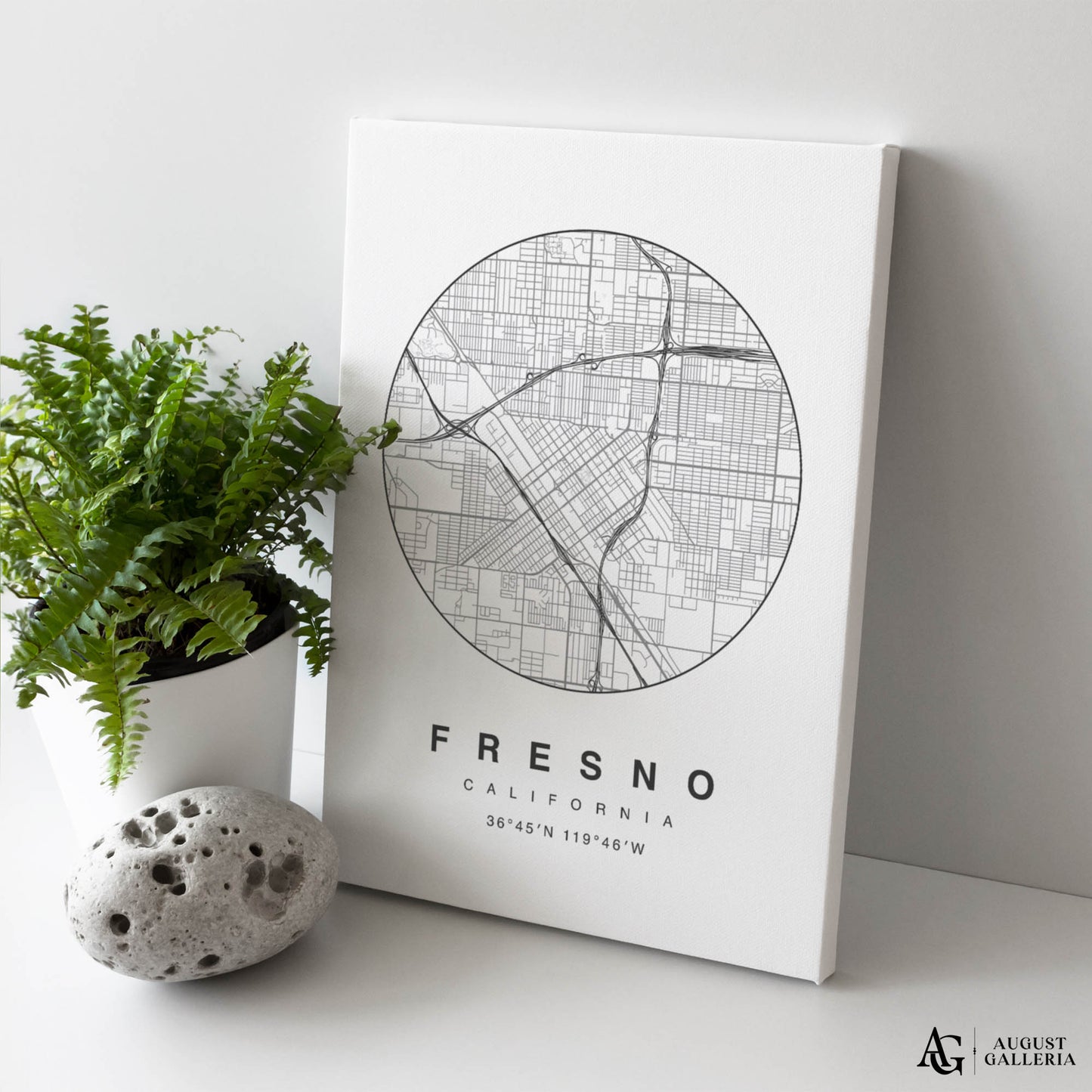 Fresno Minimalist Map