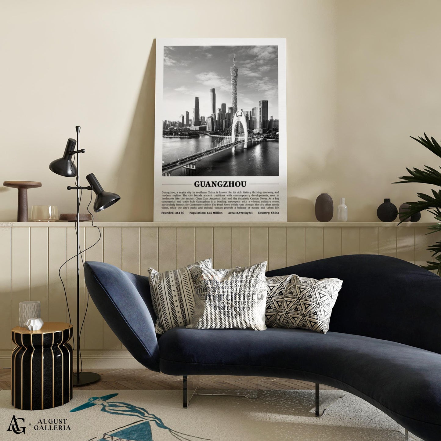 Guangzhou Black & White City Print