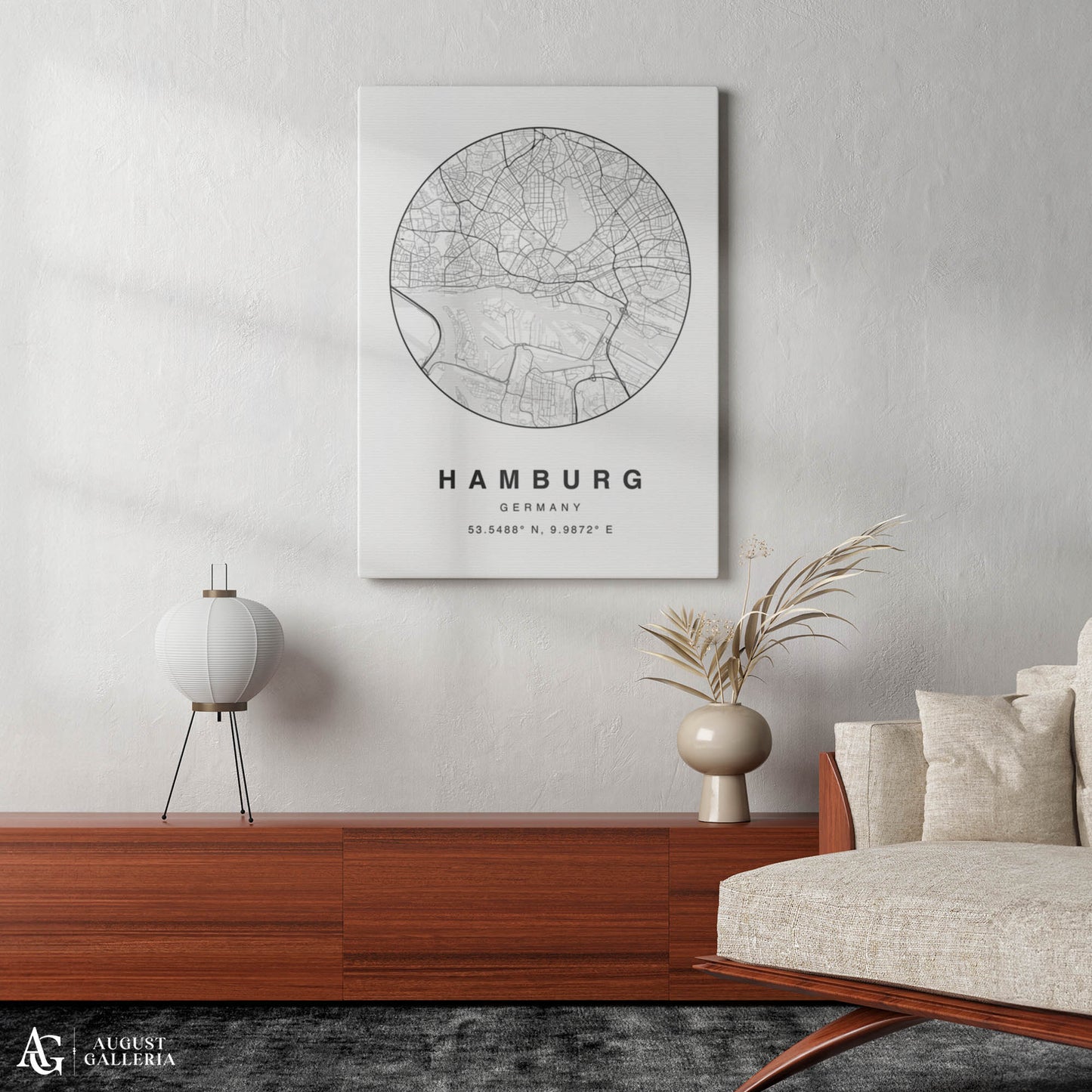 Hamburg Minimalist Map
