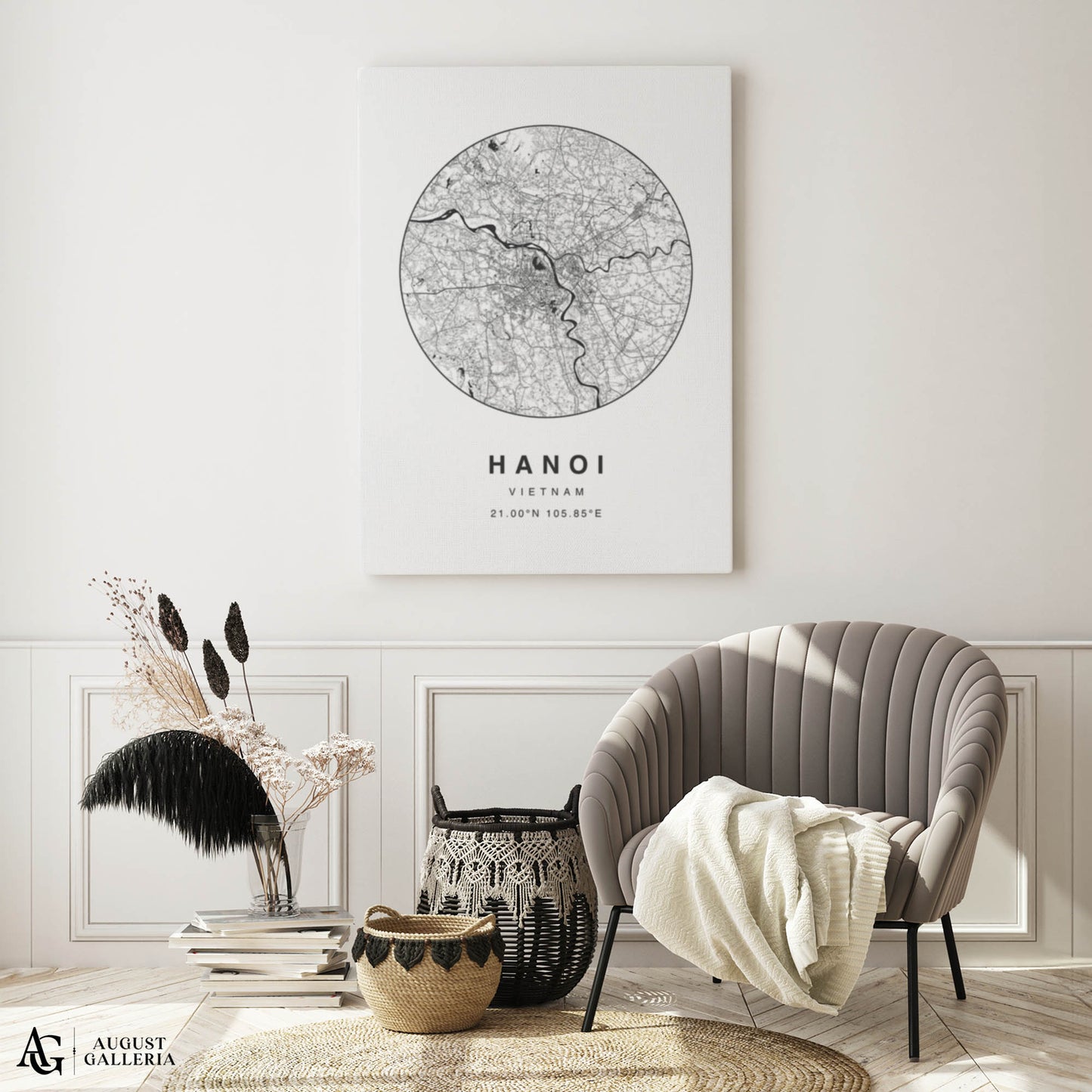 Hanoi Minimalist Map