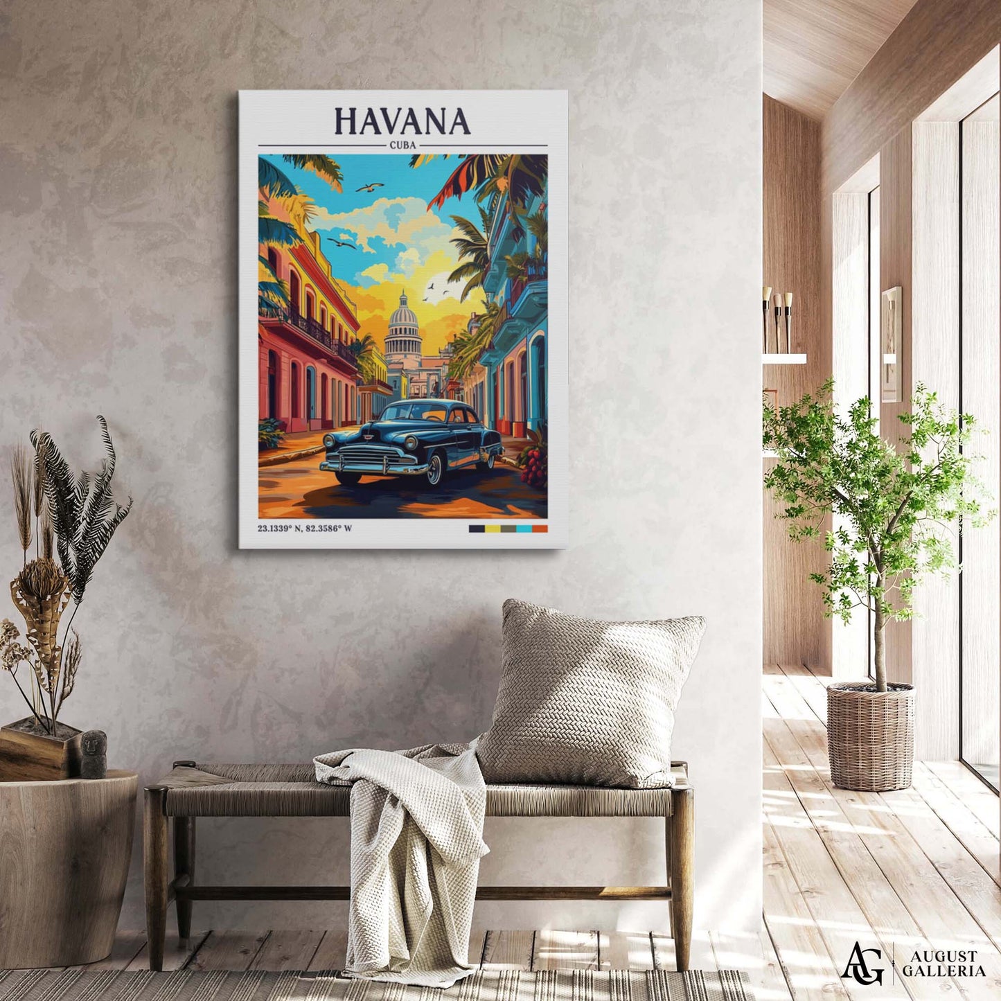 Havana Cuba Retro Travel Print
