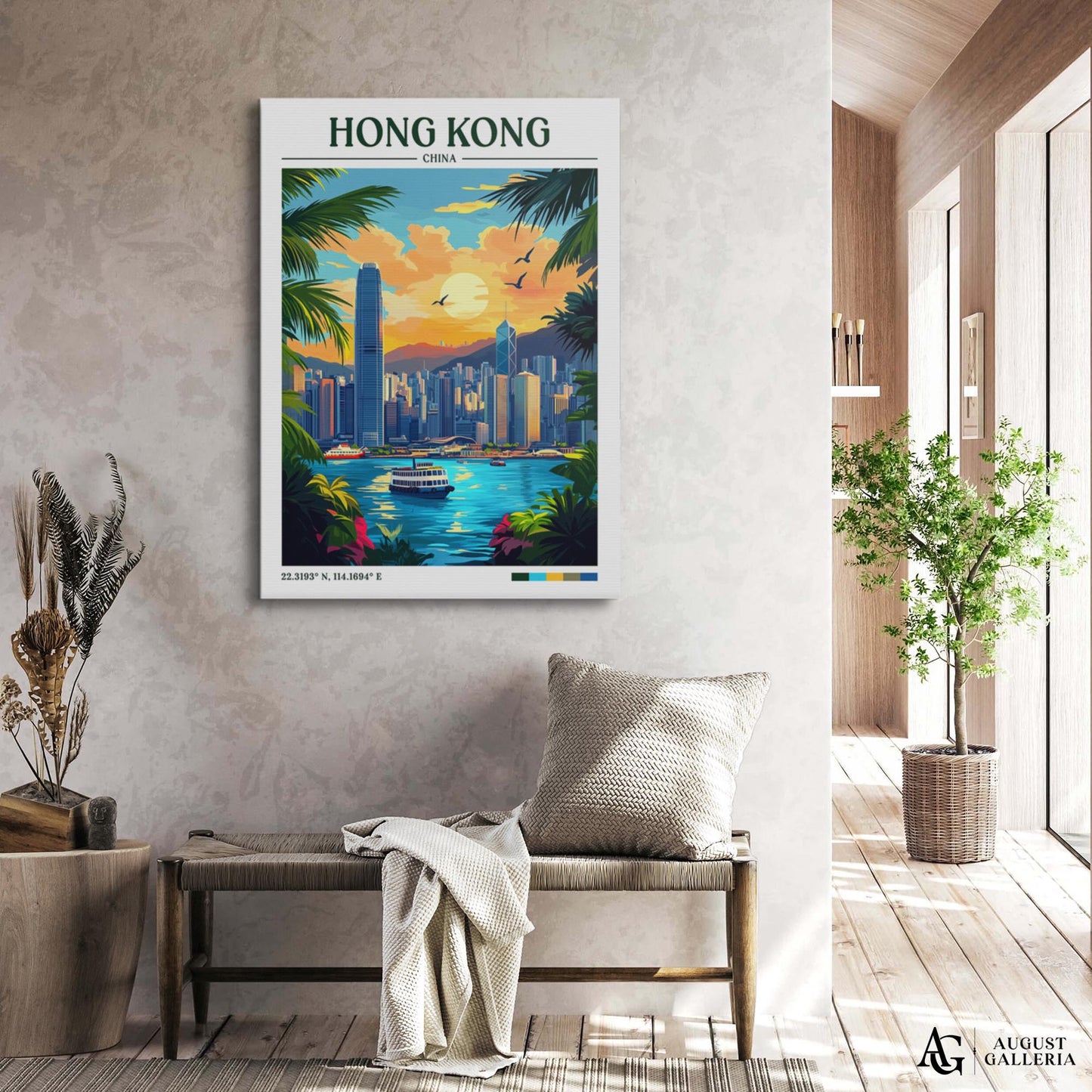 Hong Kong Retro Travel Print