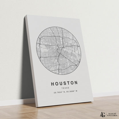 Houston Minimalist Map