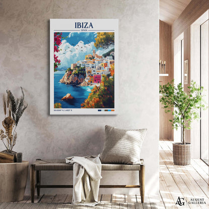 Ibiza Spain Retro Travel Print