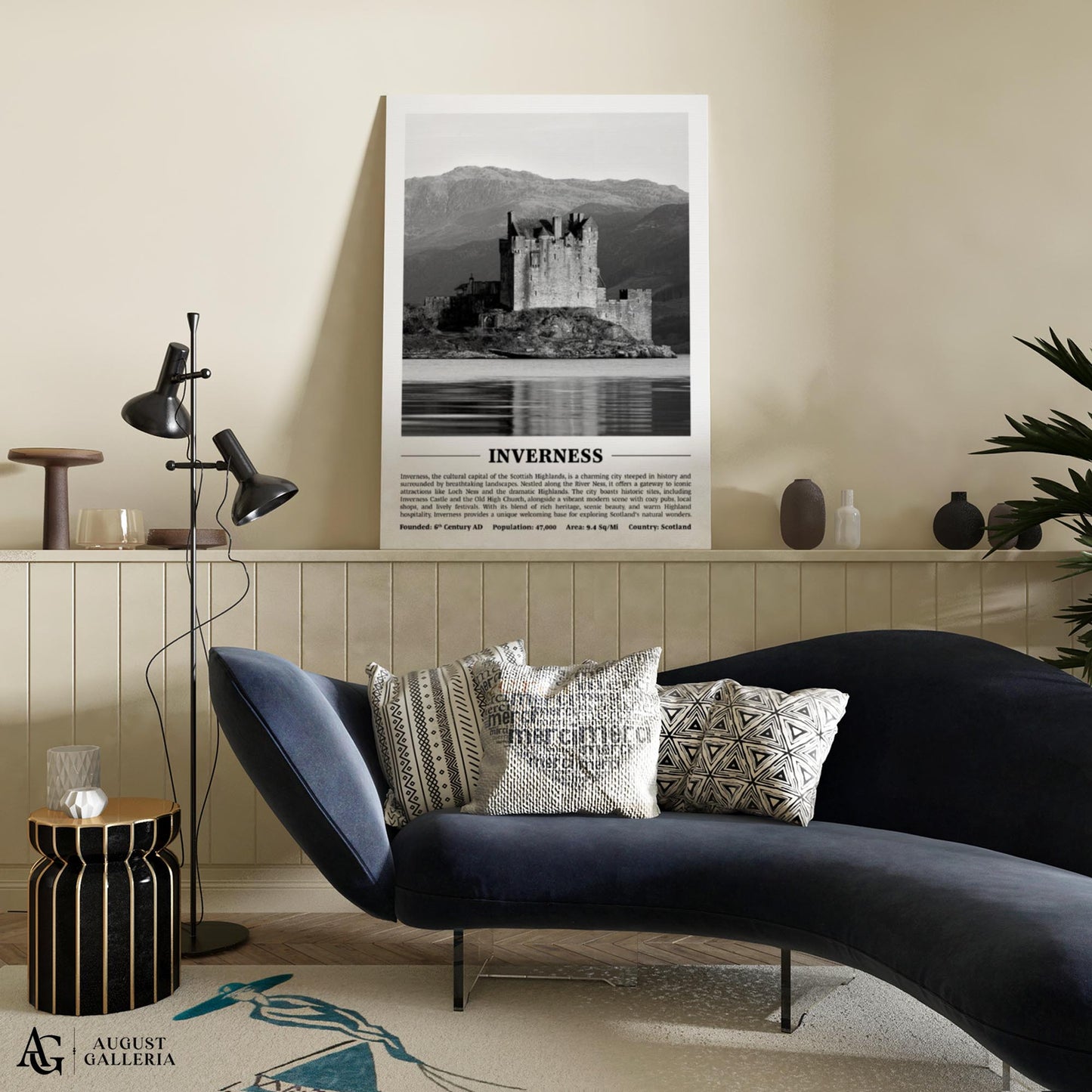 Inverness Black & White City Print