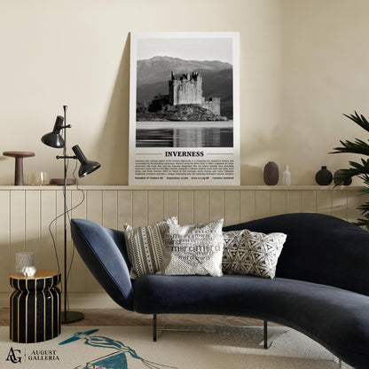 Inverness Black & White City Print