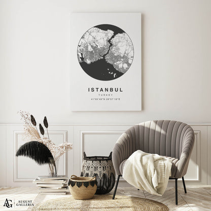 Istanbul Minimalist Map