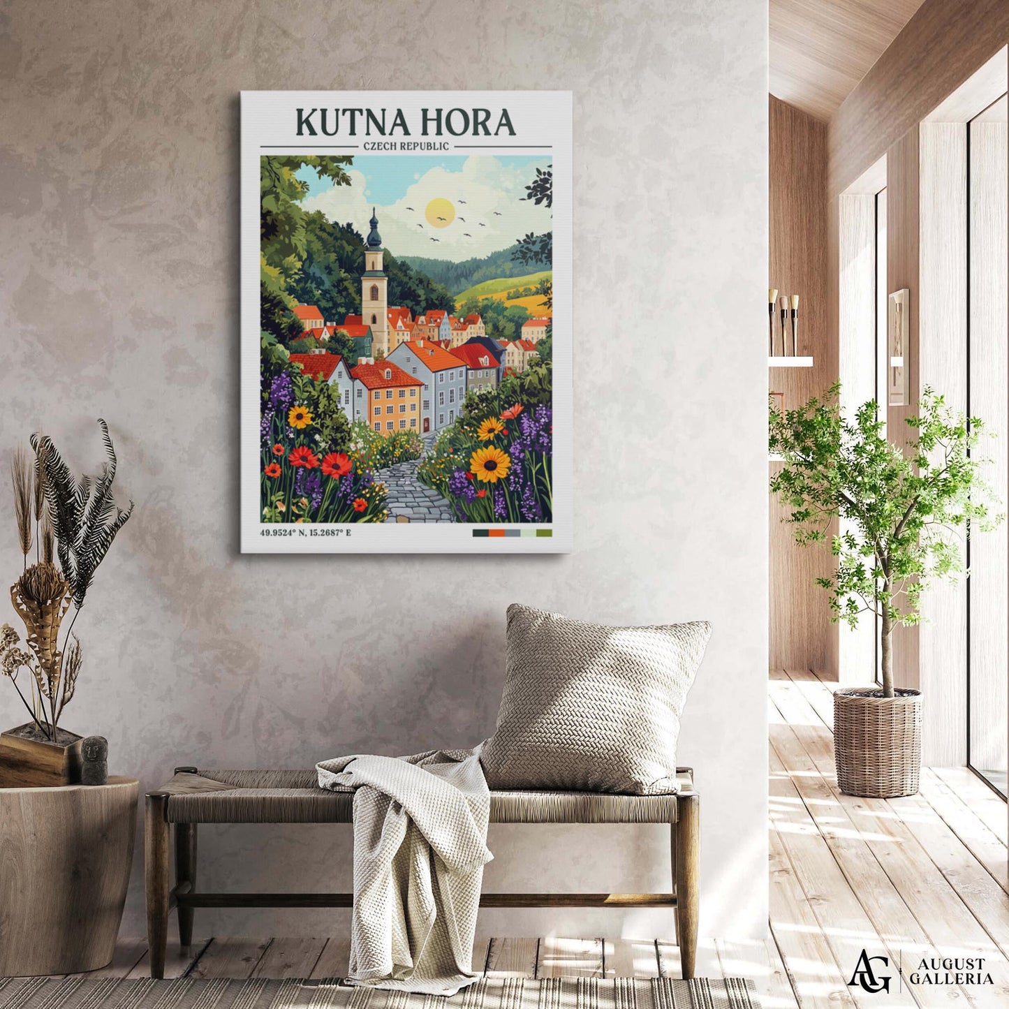 Kutná Hora Retro Travel Print