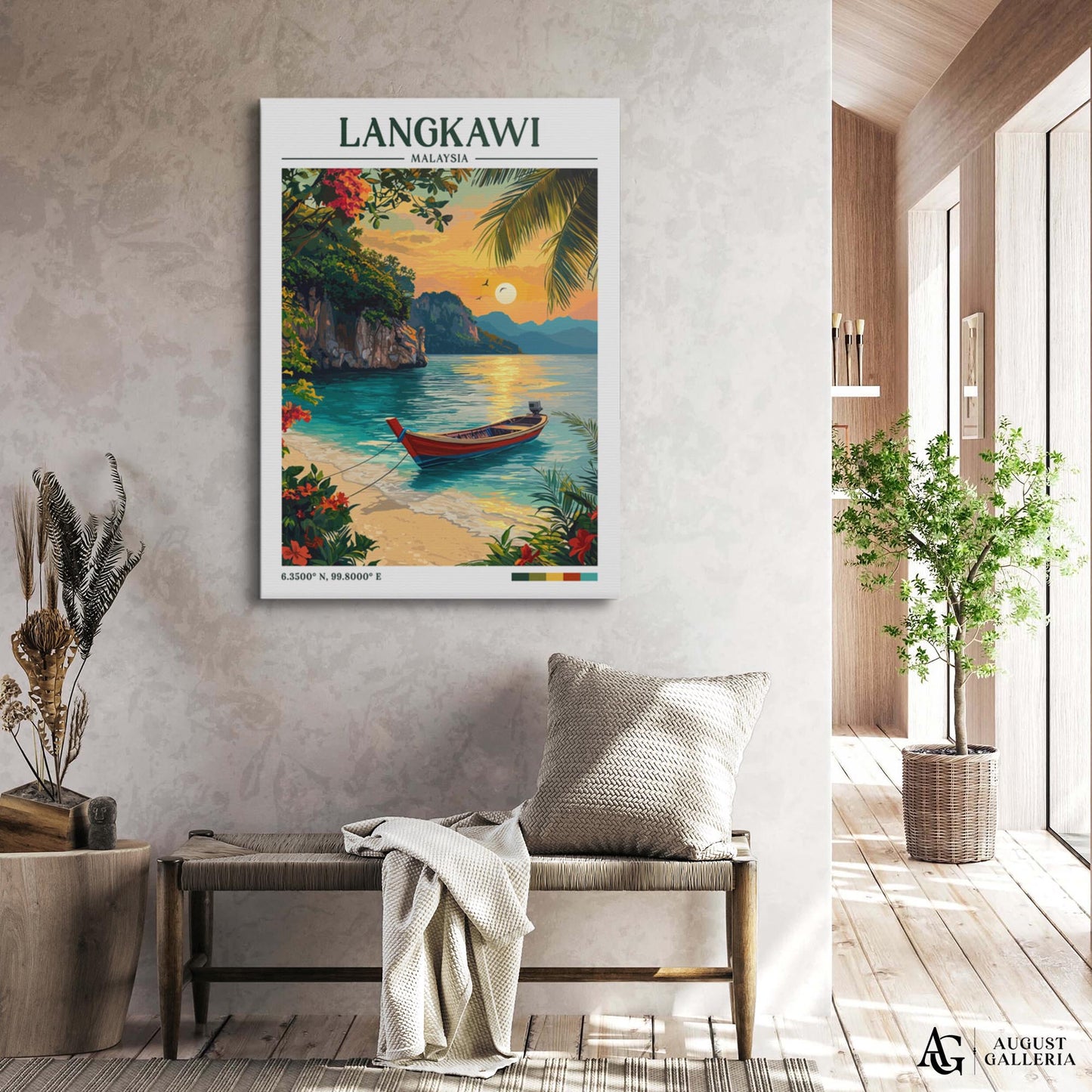 Langkawi Malaysia Retro Travel Print