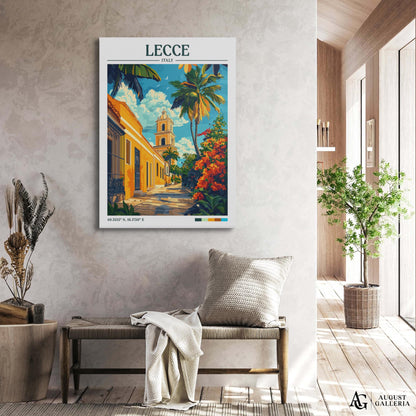 Lecce Italy Retro Travel Print