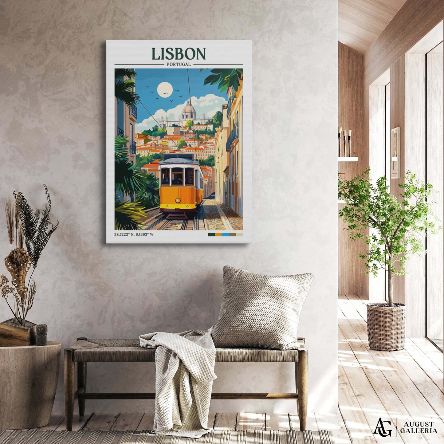 Lisbon Portugal Retro Travel Print