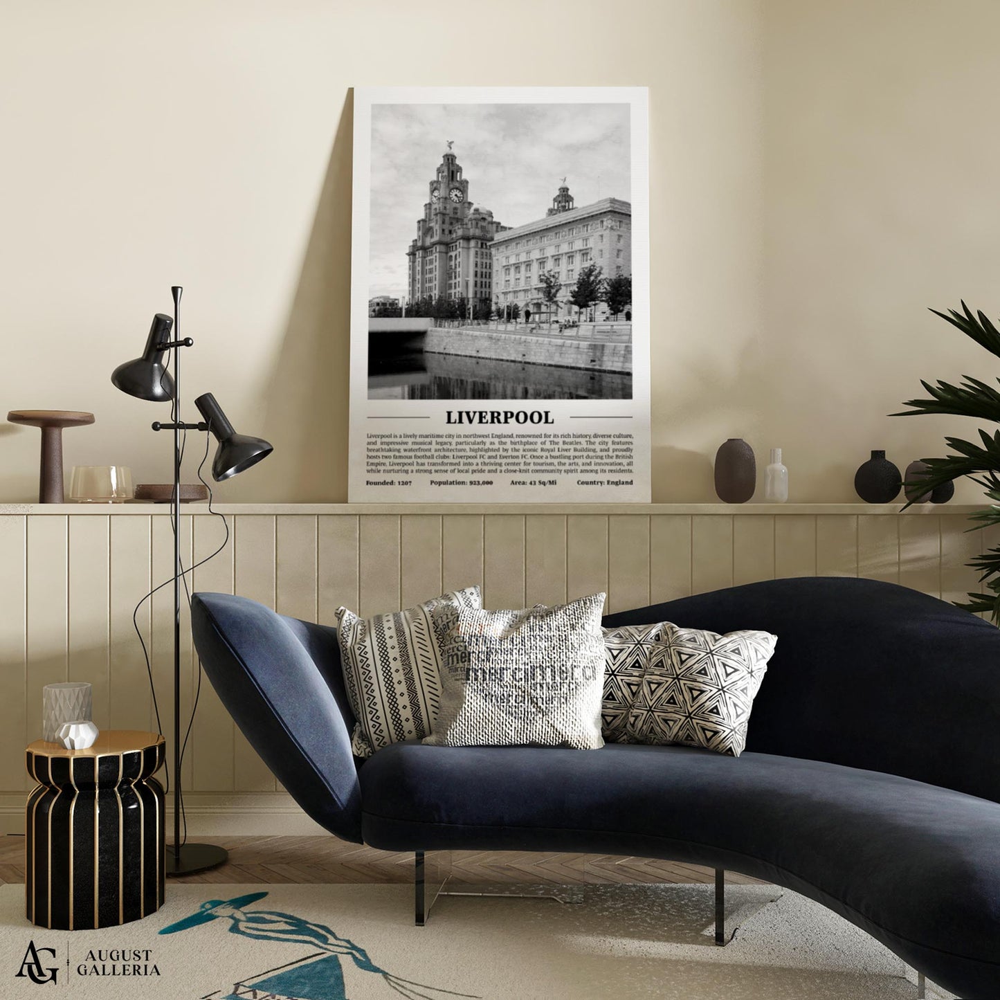 Liverpool Black & White City Print