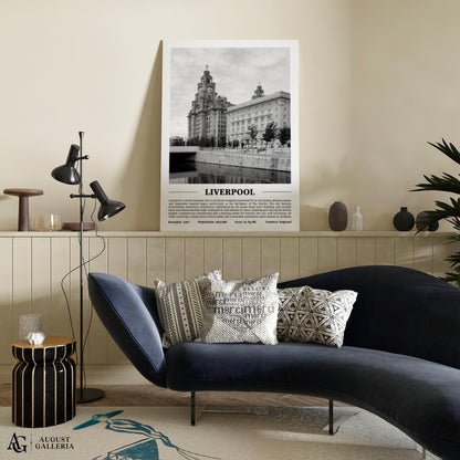 Liverpool Black & White City Print