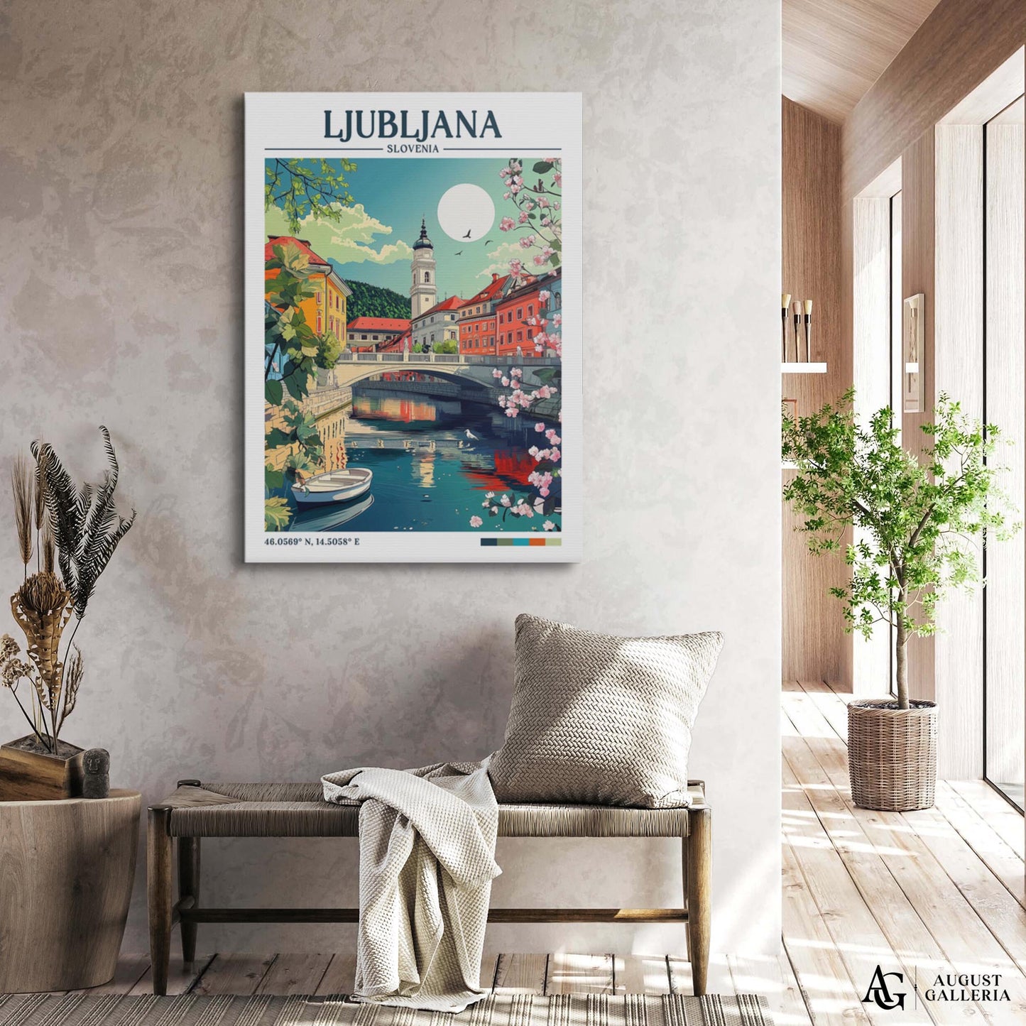Ljubljana Retro Travel Print