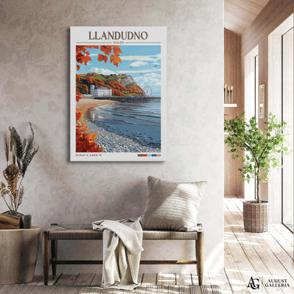 Llandudno Wales Retro Travel Print