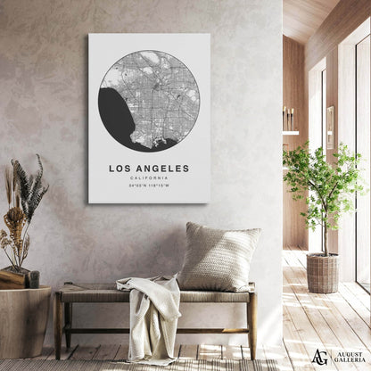 Los Angeles Minimalist Map