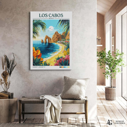 Los Cabos Mexico Retro Travel Print