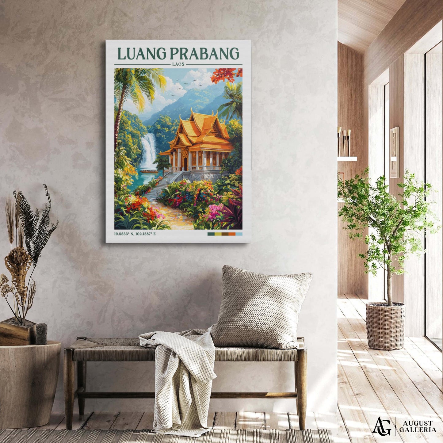 Luang Prabang Retro Travel Print