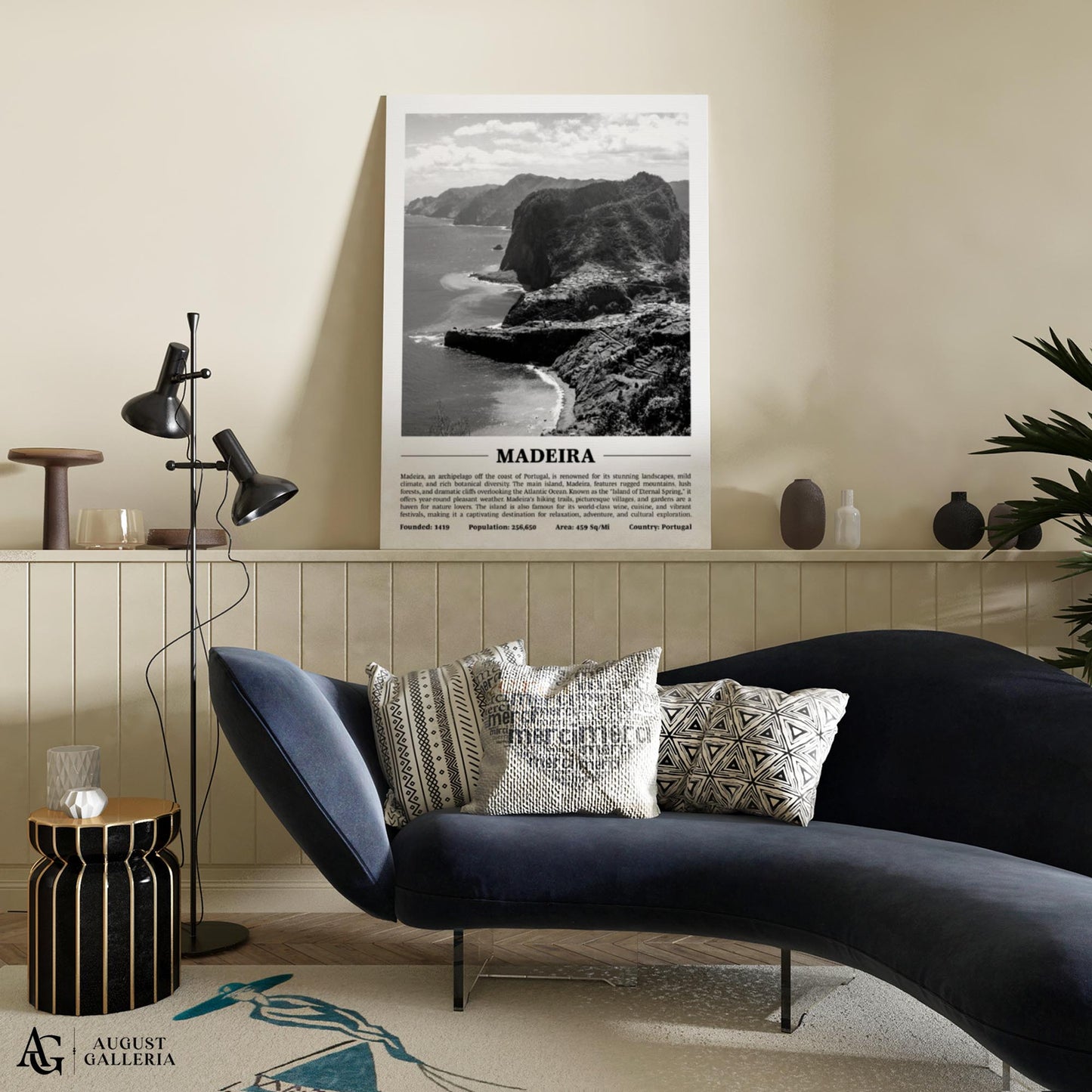 Madeira Black & White City Print