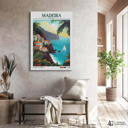 Madeira Portugal Retro Travel Print