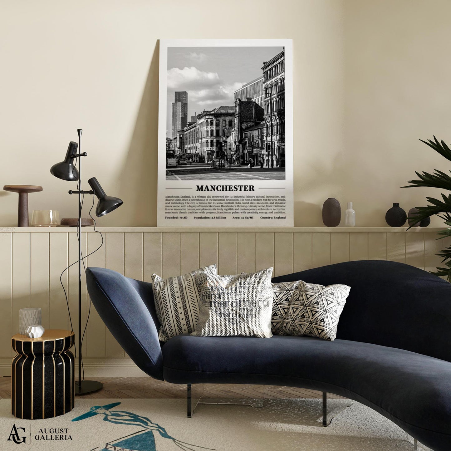 Manchester Black & White City Print