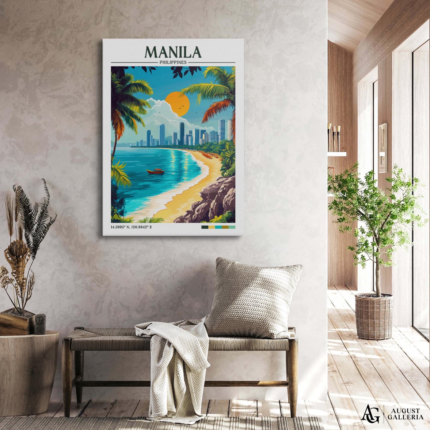Manila Philippines Retro Travel Print