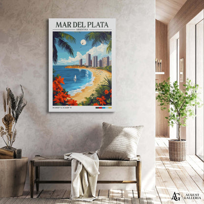 Mar del Plata Retro Travel Print