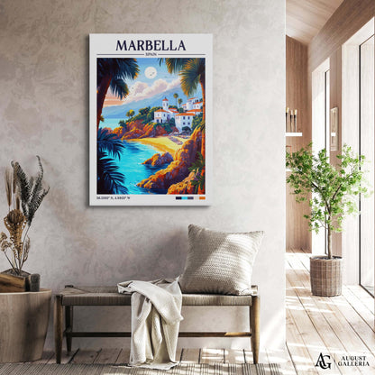 Marbella Spain Retro Travel Print