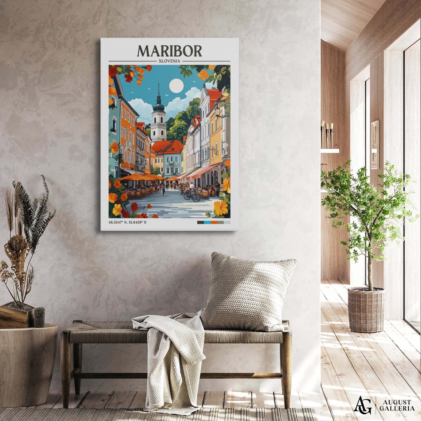 Maribor Slovenia Retro Travel Print
