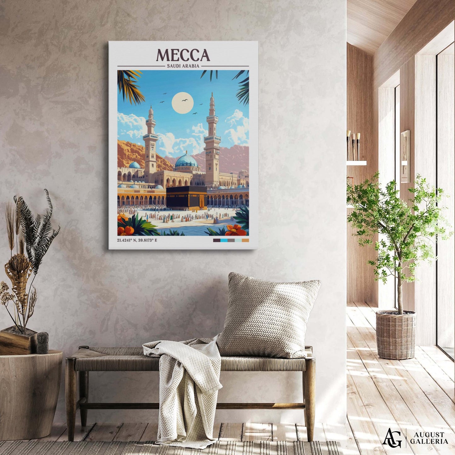 Mecca Retro Travel Print