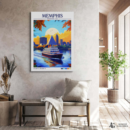 Memphis Tennessee Retro Travel Print