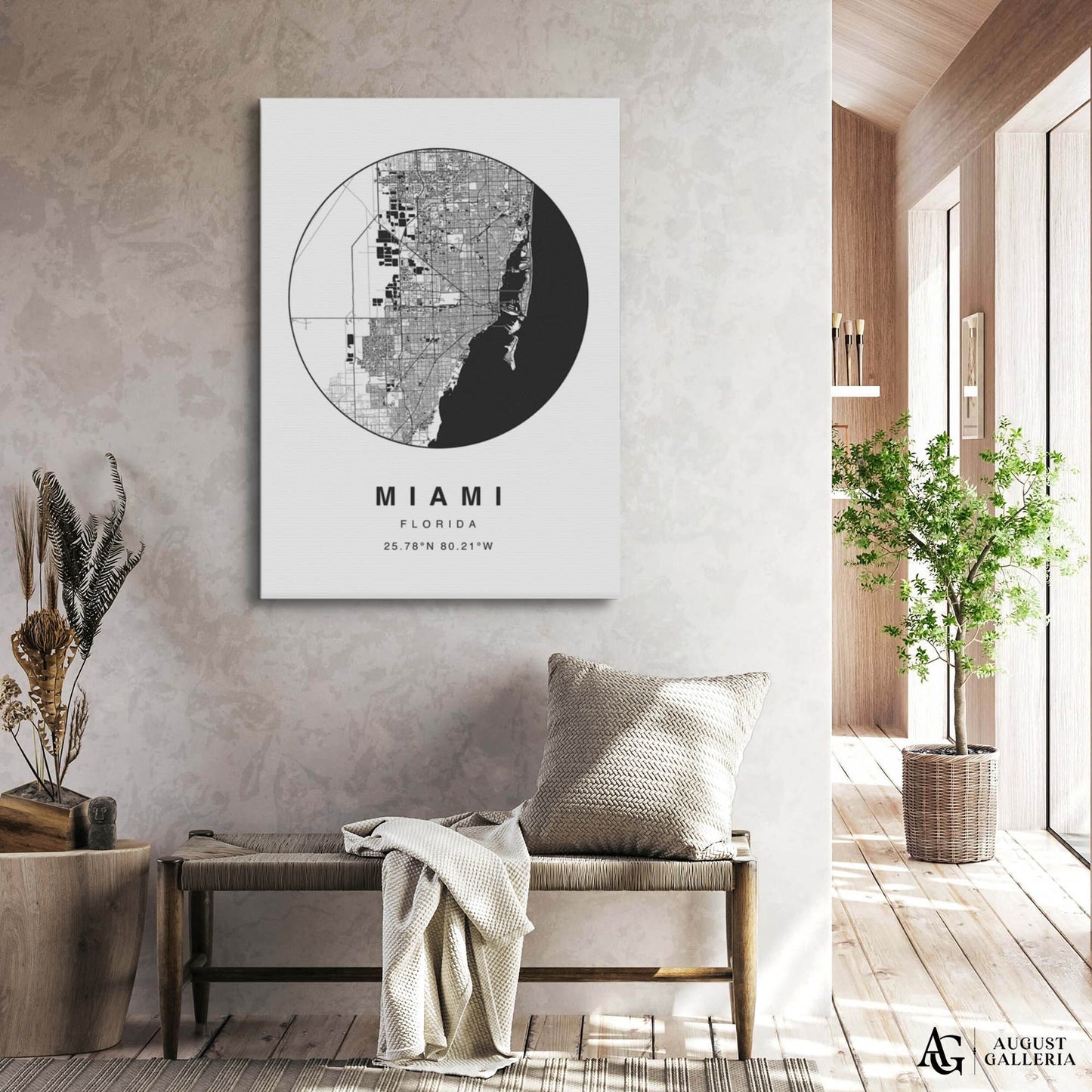 Miami Minimalist Map