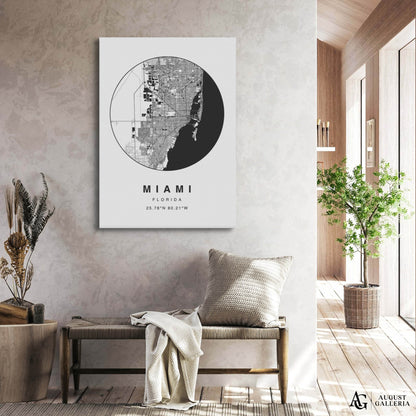 Miami Minimalist Map