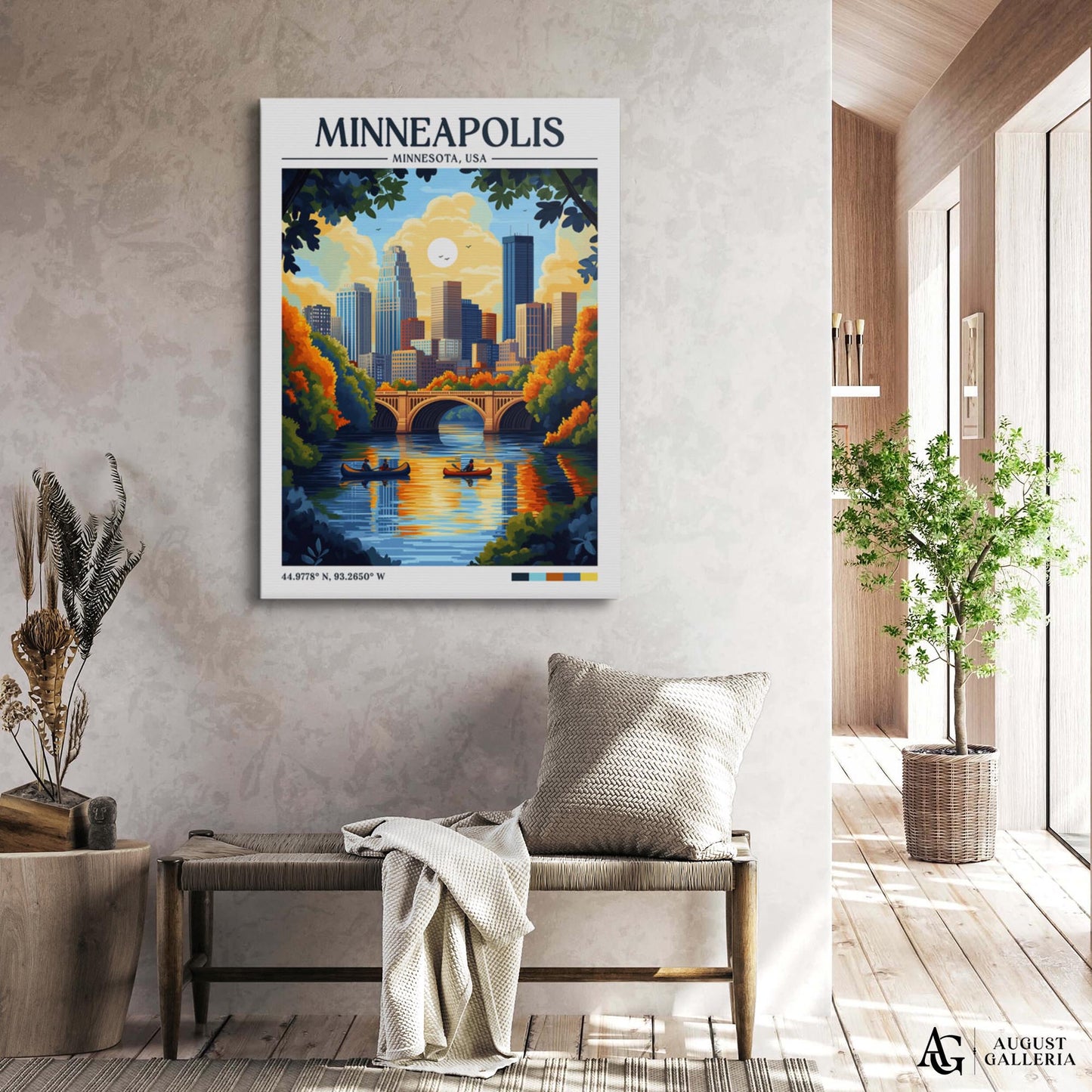Minneapolis Minnesota Retro Travel Print